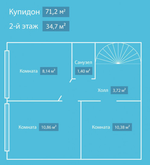 Таун Хаус 71.2 м²