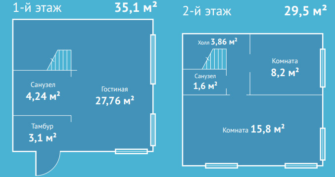 Таун Хаус 65 м²